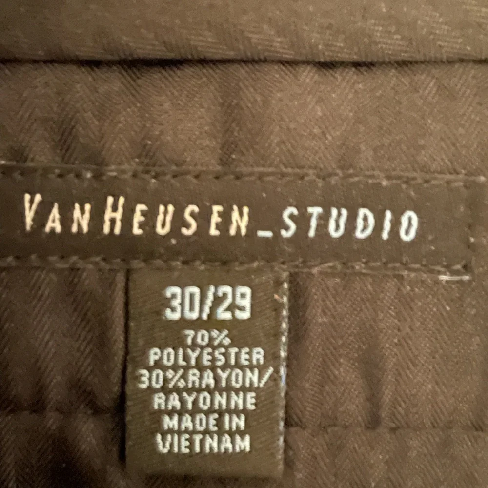 Van Heusen Studio Straight Leg Classic Fit Pants Trousers Black 30x29